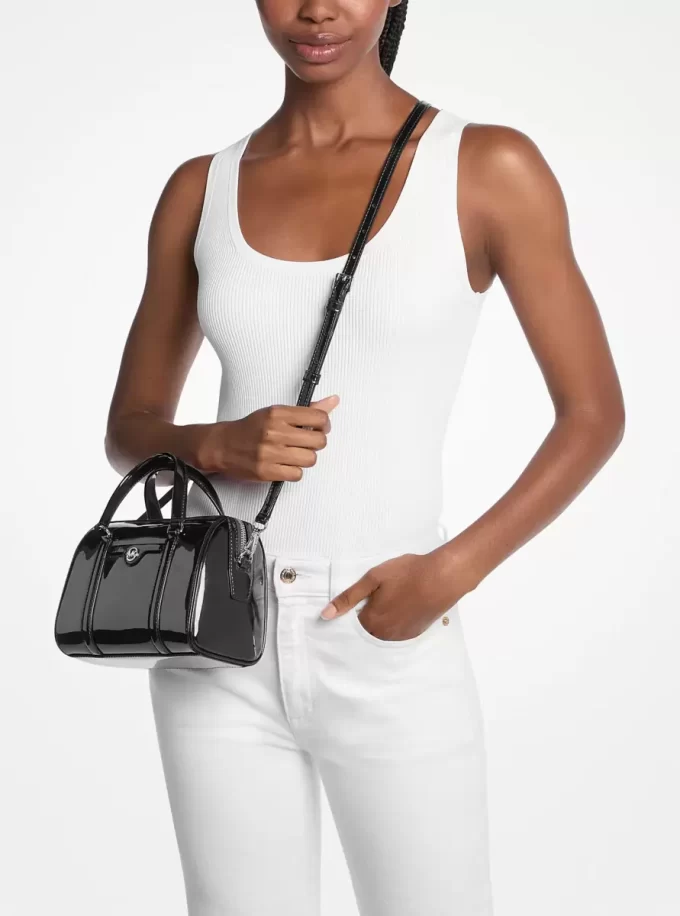 Geantă mică Jet Set Duffel Crossbody din piele naturală Geantă mică Jet Set Duffel Crossbody din piele naturală