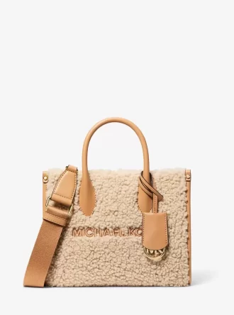 Geantă mică Mirella din imitație de shearling crossbody