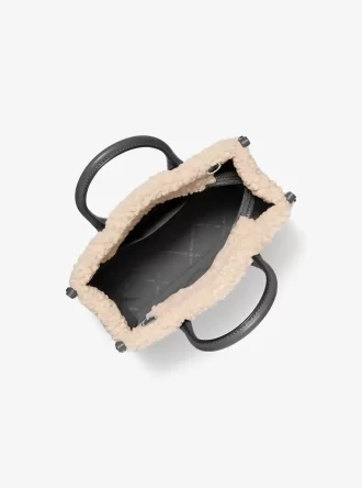 Geantă mică Mirella din imitație de shearling crossbody