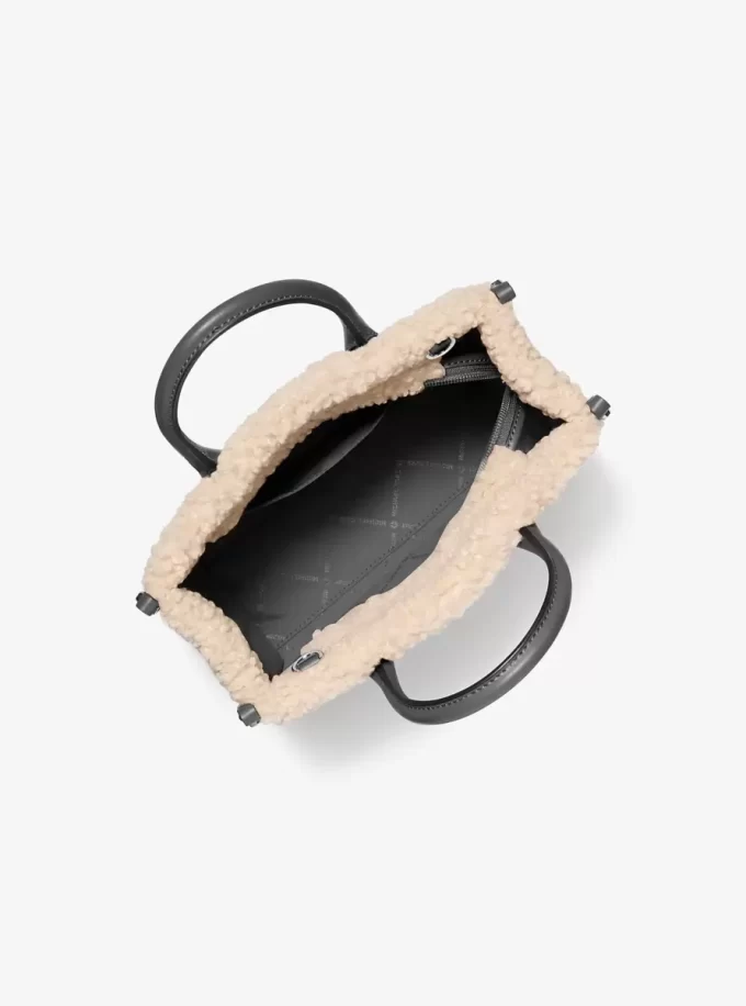 Geantă mică Mirella din imitație de shearling crossbody Geantă mică Mirella din imitație de shearling crossbody