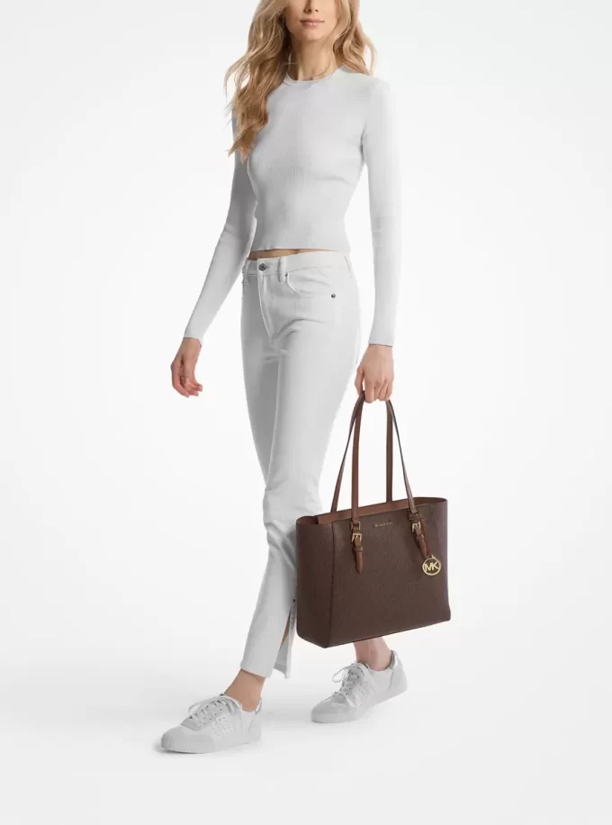 Geantă tote Charlotte mare 3 în 1 cu logo-ul semnăturii
