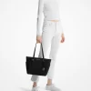 Geantă tote Charlotte mare din piele Saffiano cu fermoar superior