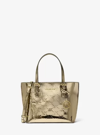 Geantă tote convertibilă Jet Set extra-small cu logo metalic în relief