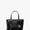 Geantă tote convertibilă Jet Set extra-small cu logo-ul patentat în relief