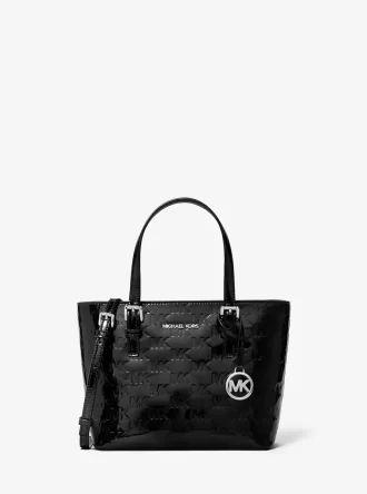 Geantă tote convertibilă Jet Set extra-small cu logo-ul patentat în relief