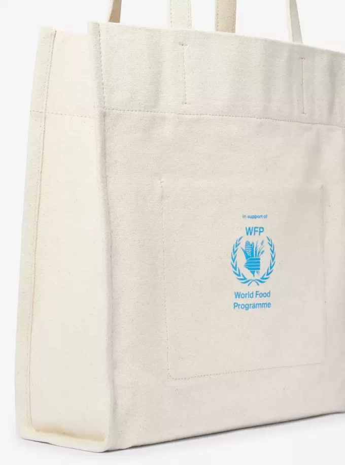 Geantă tote din pânză de bumbac reciclat Watch Hunger Stop Geantă tote din pânză de bumbac reciclat Watch Hunger Stop
