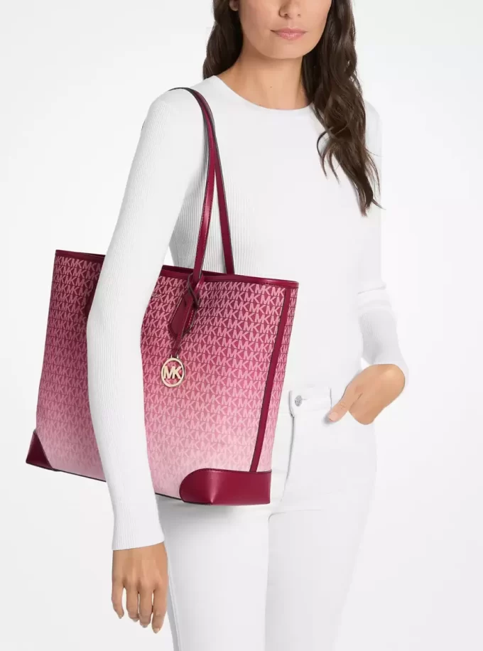 Geantă tote Eva mare cu logo ombré