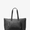 Geantă tote reversibilă pliabilă Tanner, cu logo-ul imprimat, de mari dimensiuni Geantă tote reversibilă pliabilă Tanner, cu logo-ul imprimat, de mari dimensiuni
