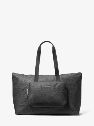 Geantă tote reversibilă pliabilă Tanner, cu logo-ul imprimat, de mari dimensiuni