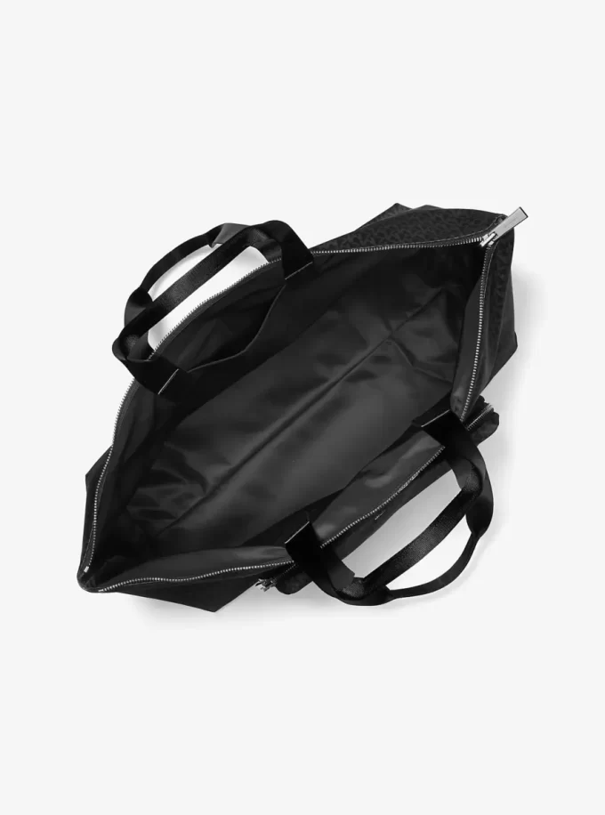 Geantă tote reversibilă pliabilă Tanner, cu logo-ul imprimat, de mari dimensiuni Geantă tote reversibilă pliabilă Tanner, cu logo-ul imprimat, de mari dimensiuni