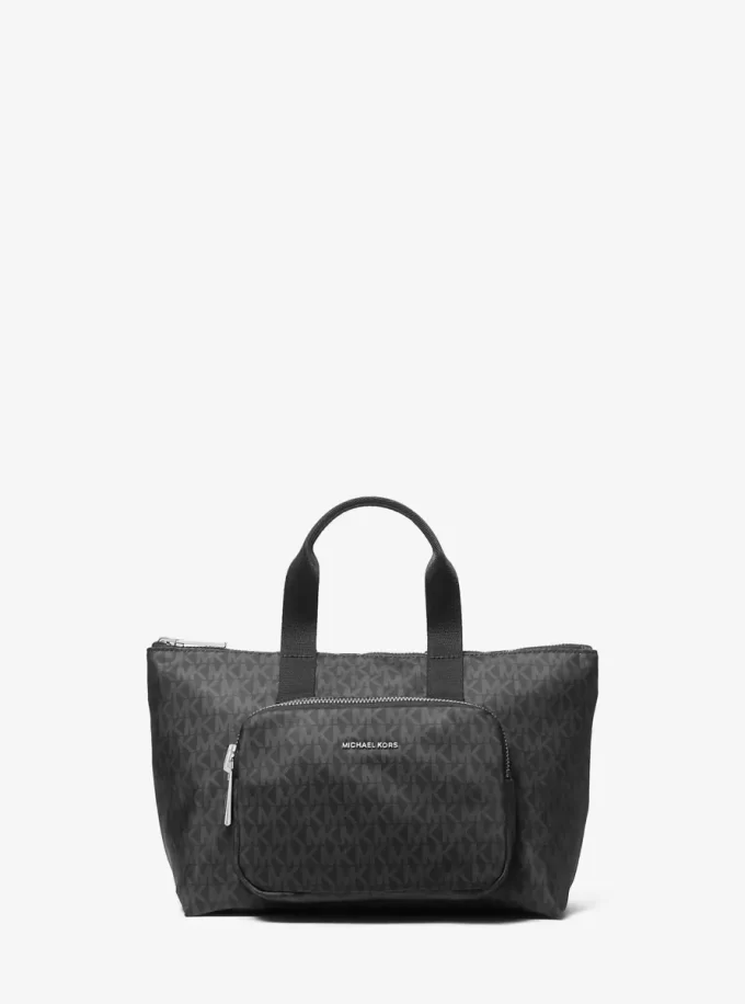 Geantă tote reversibilă pliabilă Tanner mică cu logo-ul imprimat Geantă tote reversibilă pliabilă Tanner mică cu logo-ul imprimat