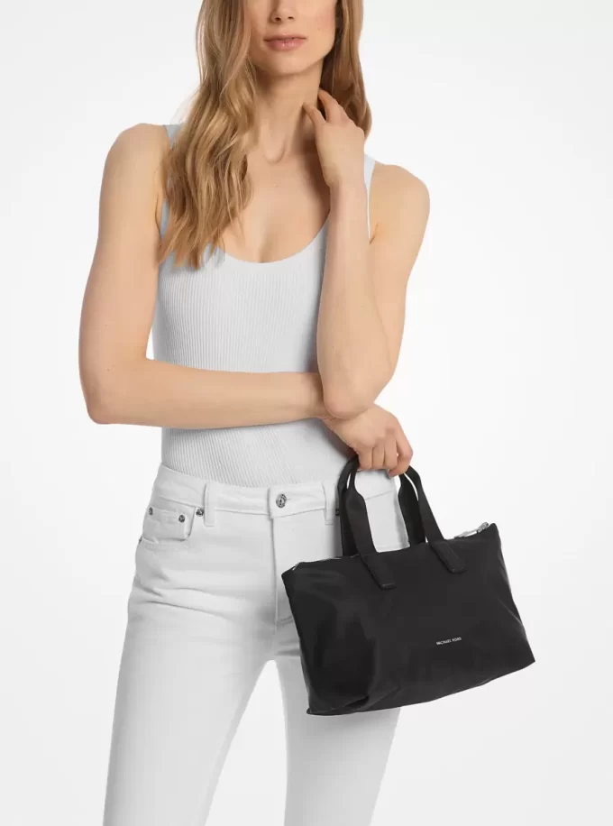 Geantă tote reversibilă pliabilă Tanner mică cu logo-ul imprimat Geantă tote reversibilă pliabilă Tanner mică cu logo-ul imprimat