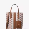 Geantă tote Vincent mică, convertibilă, cu logo jacquard și portcard