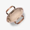 Geantă tote Vincent mică, convertibilă, cu logo jacquard și portcard