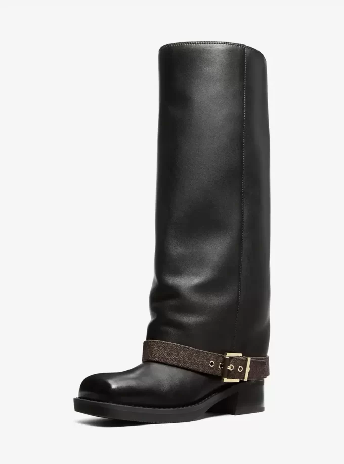 Ghete Colby din piele și logo cu semnătură Ghete Colby din piele și logo cu semnătură