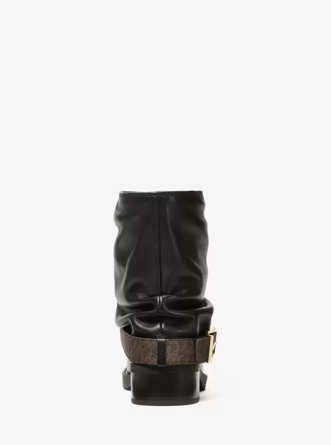 Ghete Colby din piele și logo cu semnătură Ghete Colby din piele și logo cu semnătură