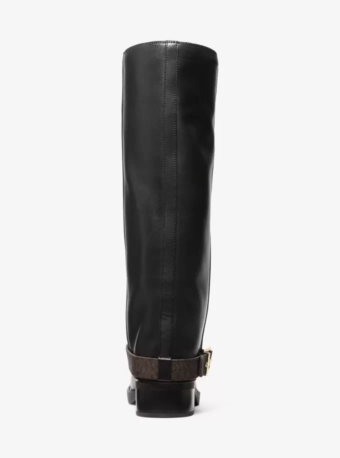 Ghete Colby din piele și logo cu semnătură Ghete Colby din piele și logo cu semnătură