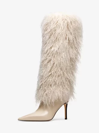 Ghete Dawn din piele artificială de shearling