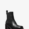 Ghete Houston din piele cu toc bloc Ghete Houston din piele cu toc bloc