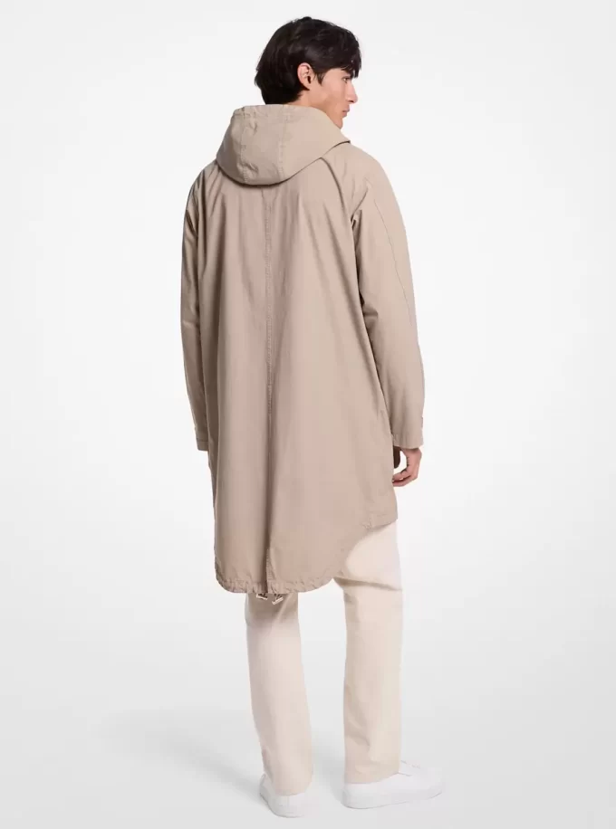 Hanorac din poplin elastic din bumbac, vopsit în haine Hanorac din poplin elastic din bumbac, vopsit în haine