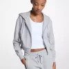 Hanorac scurt cu fermoar și logo jacquard Hanorac scurt cu fermoar și logo jacquard