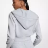 Hanorac scurt cu fermoar și logo jacquard Hanorac scurt cu fermoar și logo jacquard