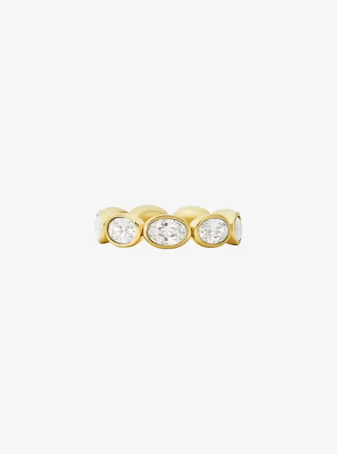 Inel de tenis placat cu metal prețios, zirconiu cubic Inel de tenis placat cu metal prețios, zirconiu cubic
