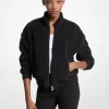 Jachetă cu fermoar din sherpa jacquard cu logo Jachetă cu fermoar din sherpa jacquard cu logo