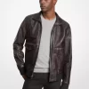 Jachetă Harrington din piele uzată Jachetă Harrington din piele uzată