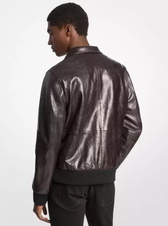 Jachetă Harrington din piele uzată