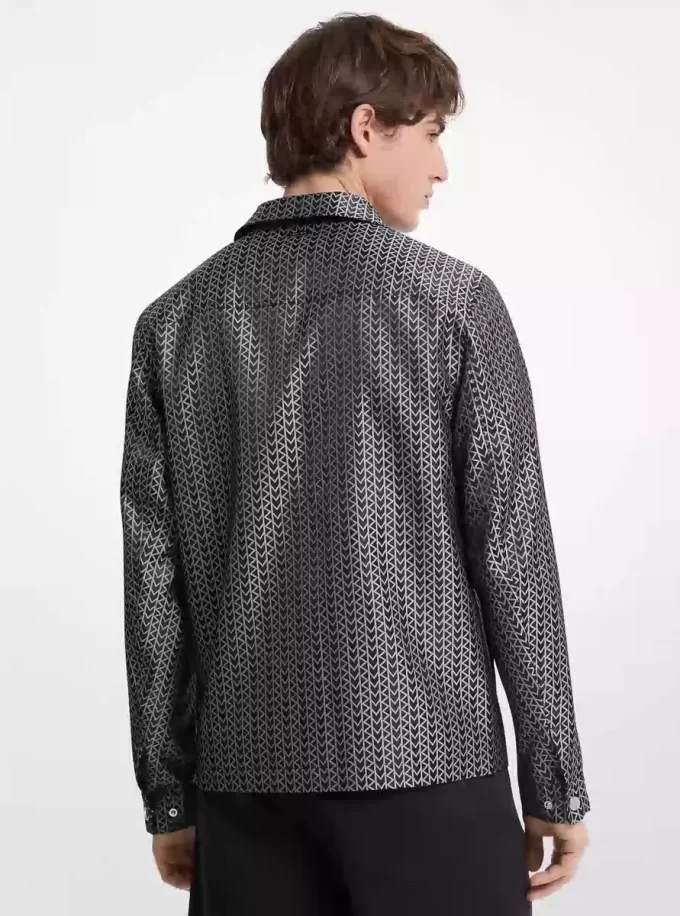 Jachetă jacquard cu logo MK2000 Jachetă jacquard cu logo MK2000