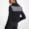 Jachetă matlasată cu logo grafic și tricot Jachetă matlasată cu logo grafic și tricot