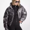Jachetă puf Ciré din nailon metalic Jachetă puf Ciré din nailon metalic