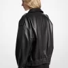 Jachetă supradimensionată din piele Blouson Jachetă supradimensionată din piele Blouson