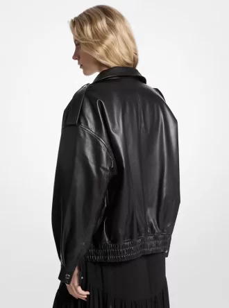 Jachetă supradimensionată din piele Blouson