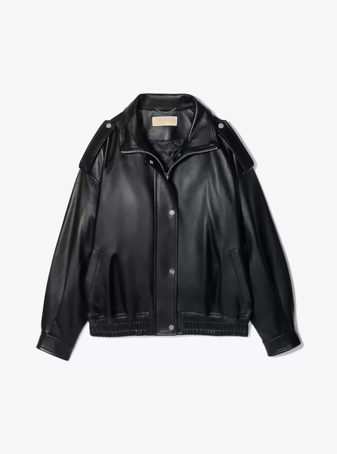 Jachetă supradimensionată din piele Blouson Jachetă supradimensionată din piele Blouson