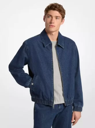 Jachetă tip cămașă din denim elastic Jachetă tip cămașă din denim elastic