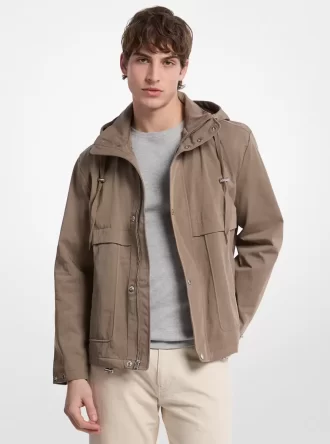 Jachetă Windbreaker din Nylon Twill Jachetă Windbreaker din Nylon Twill