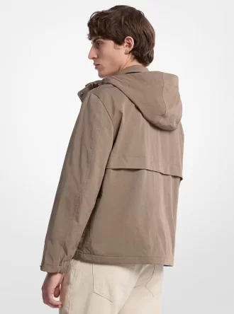 Jachetă Windbreaker din Nylon Twill Jachetă Windbreaker din Nylon Twill
