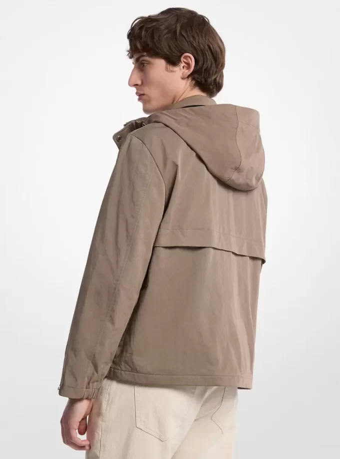 Jachetă Windbreaker din Nylon Twill Jachetă Windbreaker din Nylon Twill