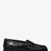 Mocasini Carolyn din piele cu model crocodil în relief Mocasini Carolyn din piele cu model crocodil în relief