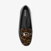 Mocasini Fulton cu imprimeu leopard și păr de vițel