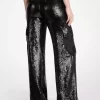 Pantaloni cargo cu paiete Georgette Pantaloni cargo cu paiete Georgette