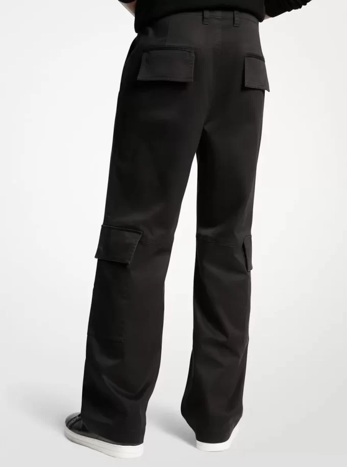 Pantaloni cargo din bumbac elastic Pantaloni cargo din bumbac elastic