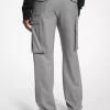 Pantaloni cargo din lână elastică Pantaloni cargo din lână elastică