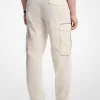 Pantaloni cargo din poplin elastic din bumbac Pantaloni cargo din poplin elastic din bumbac
