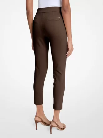 Pantaloni cu fermoar din amestec de viscoză