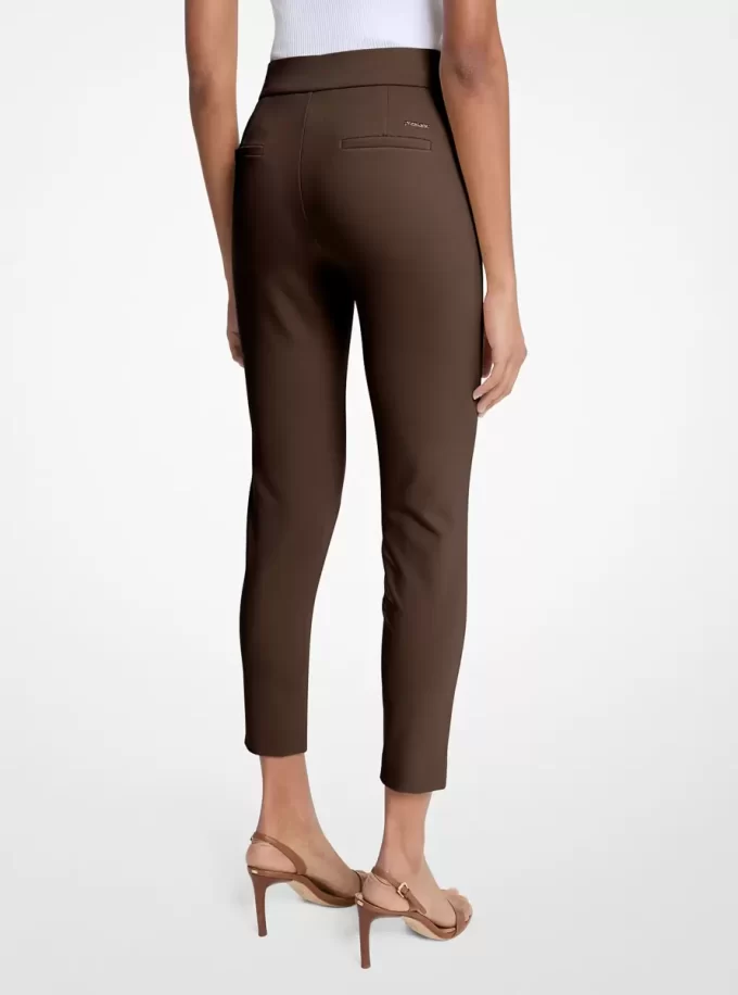 Pantaloni cu fermoar din amestec de viscoză Pantaloni cu fermoar din amestec de viscoză