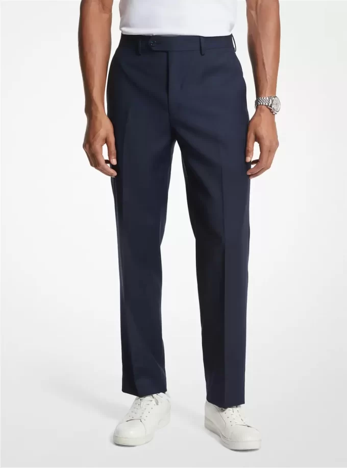 Pantaloni de costum din amestec de lână, croială modernă Pantaloni de costum din amestec de lână, croială modernă