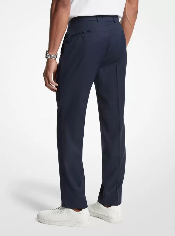 Pantaloni de costum din amestec de lână, croială modernă Pantaloni de costum din amestec de lână, croială modernă